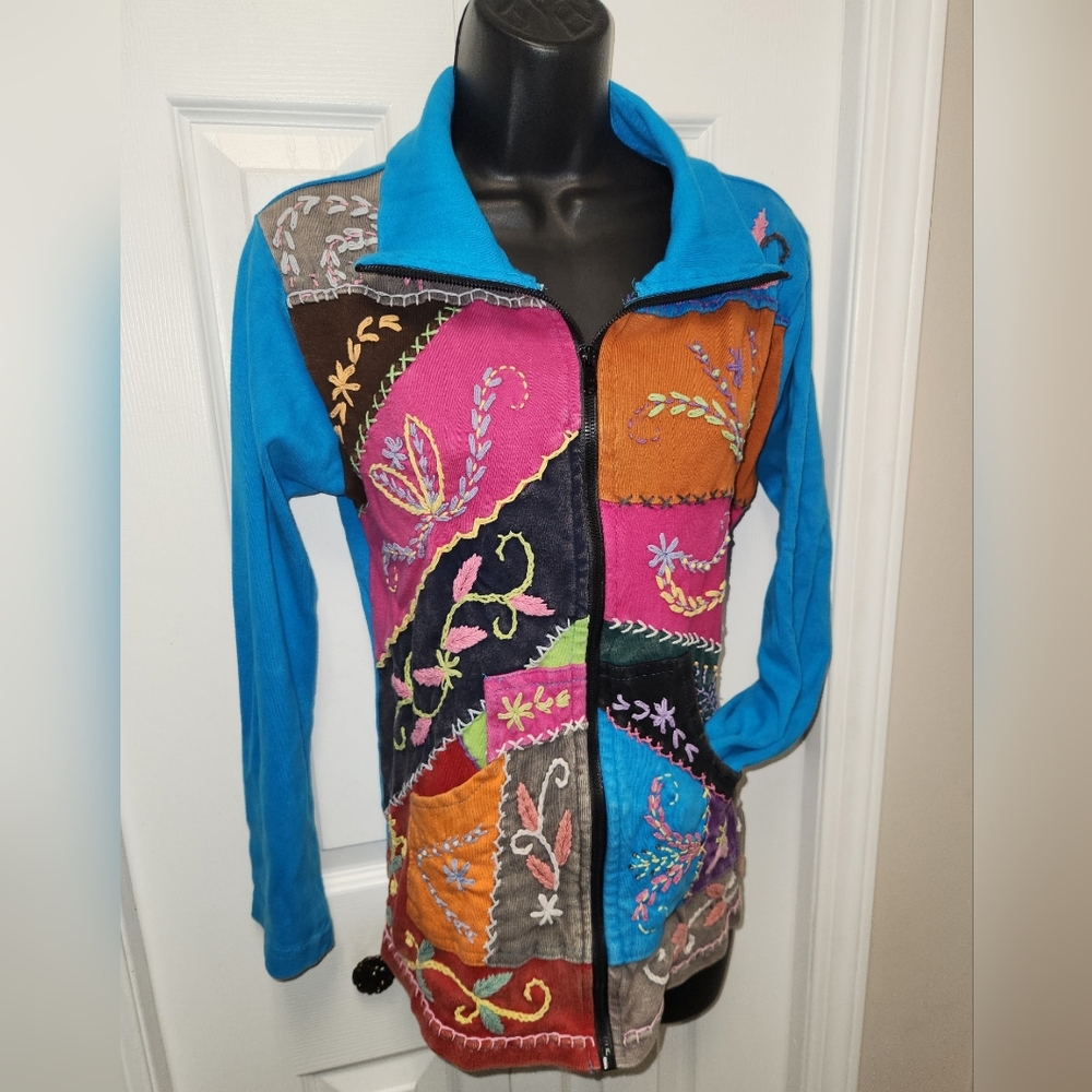 Leopards & Roses Colorful Patchwork Jacket